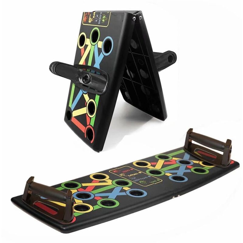 

Tabla de culturismo plegable 14 en 1 con asas para entrenamiento muscular, para flexiones, entrenamiento físico, culturismo