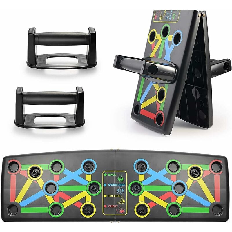 

Tablero Push Up Tablero Push Up 14 en 1 Mesa multifunción Sistema de push-up Tablero Pull-Up portátil Ejercicio de fuerza Herramienta auxiliar con