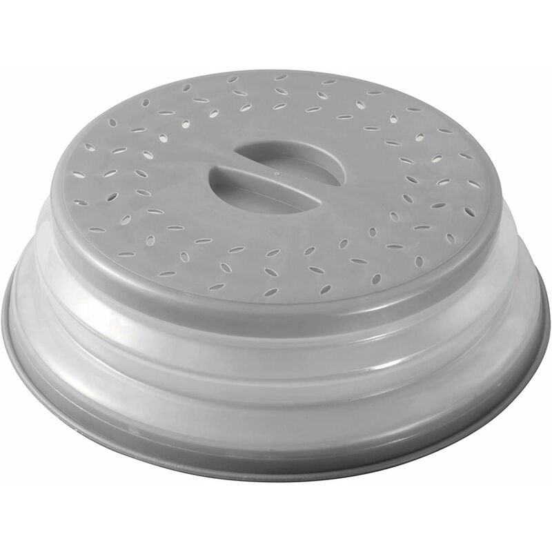 

Tapa para plato de 10,5 pulgadas Tapa plegable para alimentos para microondas, plato protector contra salpicaduras, cesta de goteo para frutas y