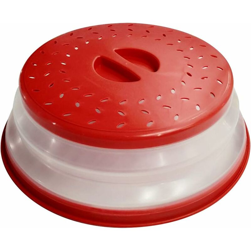 

Tapa para plato de microondas, 10.5 pulgadas, tapa plegable para plato de comida, sin BPA, fácil agarre, tapa protectora para plato de microondas con