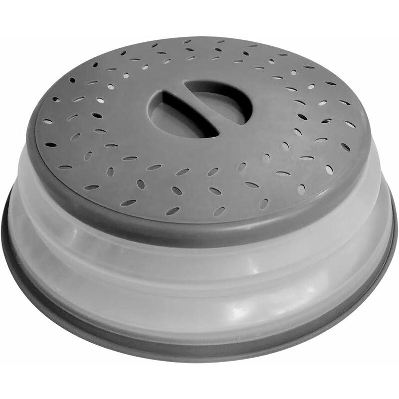 

Tapa para plato de microondas de 10.5 pulgadas, tapa plegable para plato de comida, sin BPA, fácil agarre, cubierta protectora para plato de