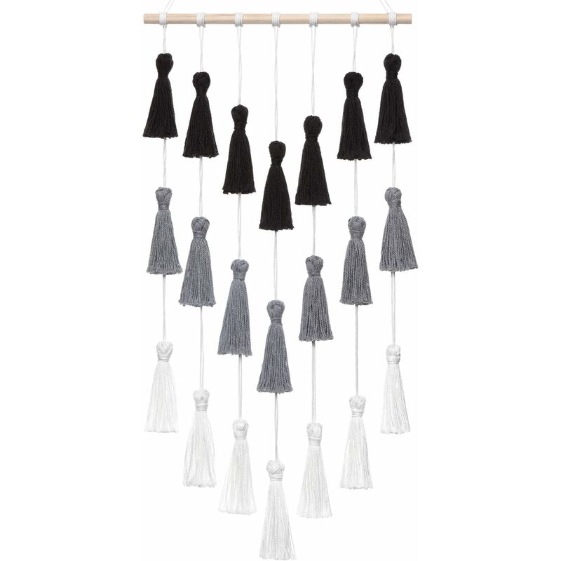 

Tapiz de macramé para colgar en la pared, borlas tejidas, arte de pared, boho, decoración del hogar para Navidad, sala de estar, dormitorio,