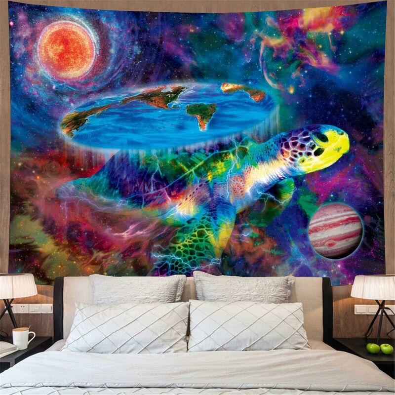 

Tapiz de pared Patrón de tortuga psicodélica Tortuga mediana