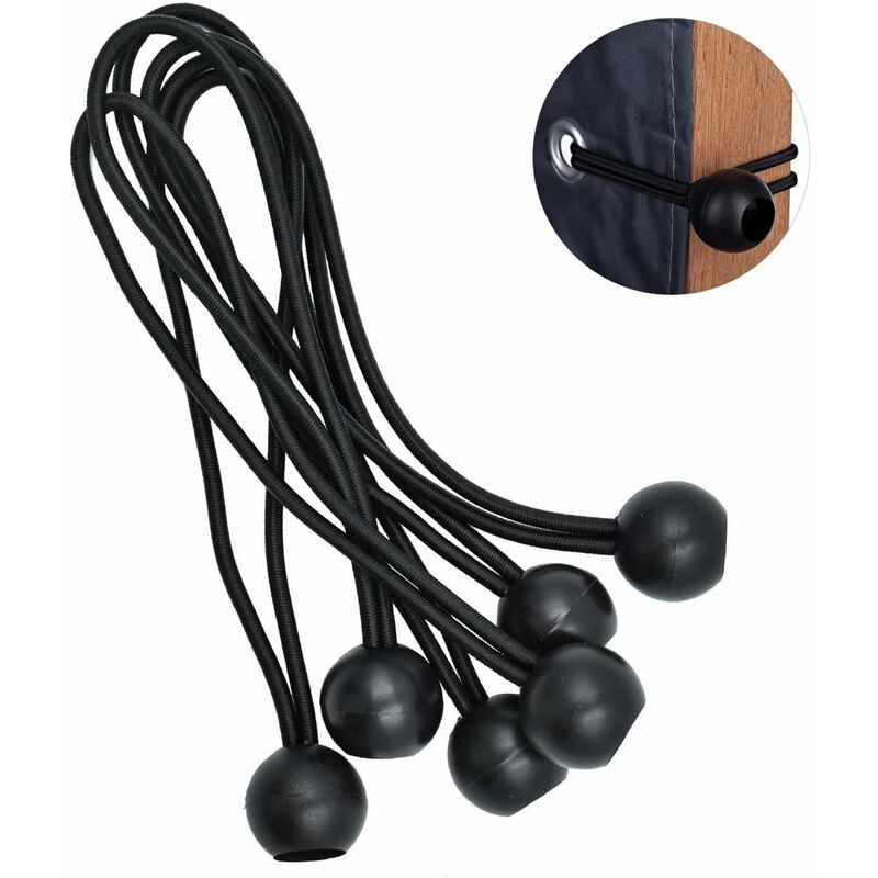 

Tensor de lona elástica de 25 piezas, tensor profesional con bola, lazos tensores de goma para lonas, carteles de amarre, carpa, carteles