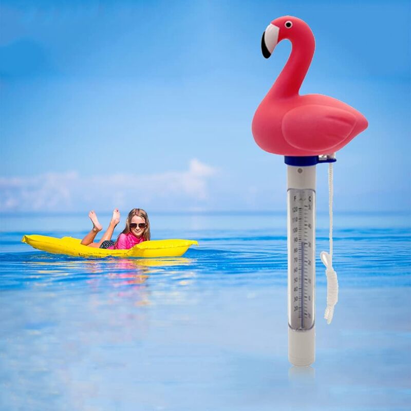 LITZEE Thermom&egrave;tre Piscine, Thermom&egrave;tre d'eau d'&eacute;tang Flottant avec Ficelle, Thermom&egrave;tre de Piscine pour B&eacute;b&eacute; R&eacute;sistant aux &eacute;clats pour