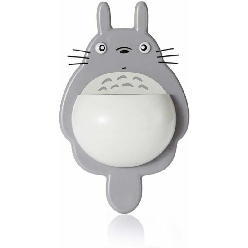 

Totoro Soporte para pasta de dientes y cepillo de dientes de pared con ventosa, soporte para baño-B