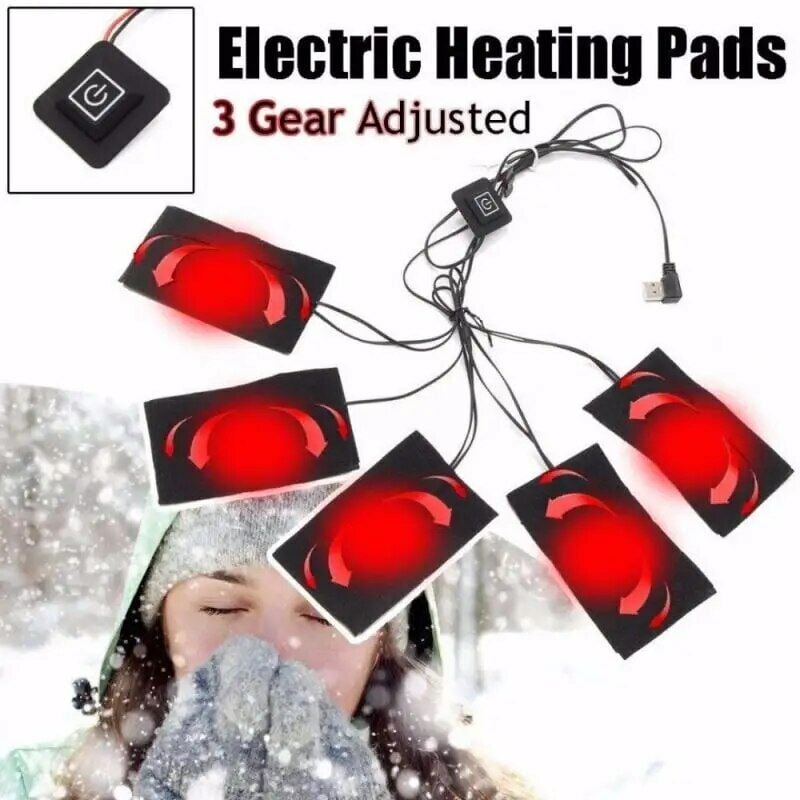 

Litzee - USB chaqueta térmica eléctrica almohadilla térmica exterior térmica invierno cálido otoño equipo calentado chaleco calefactable almohadillas