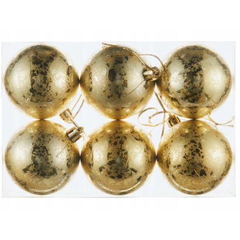 LIVARNO Home Set mit 6 goldenen Weihnachtskugeln