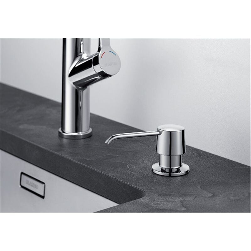 Distributeur de savon liquide en acier inoxydable, 250 ml, chromé (dmzcr) - Livea