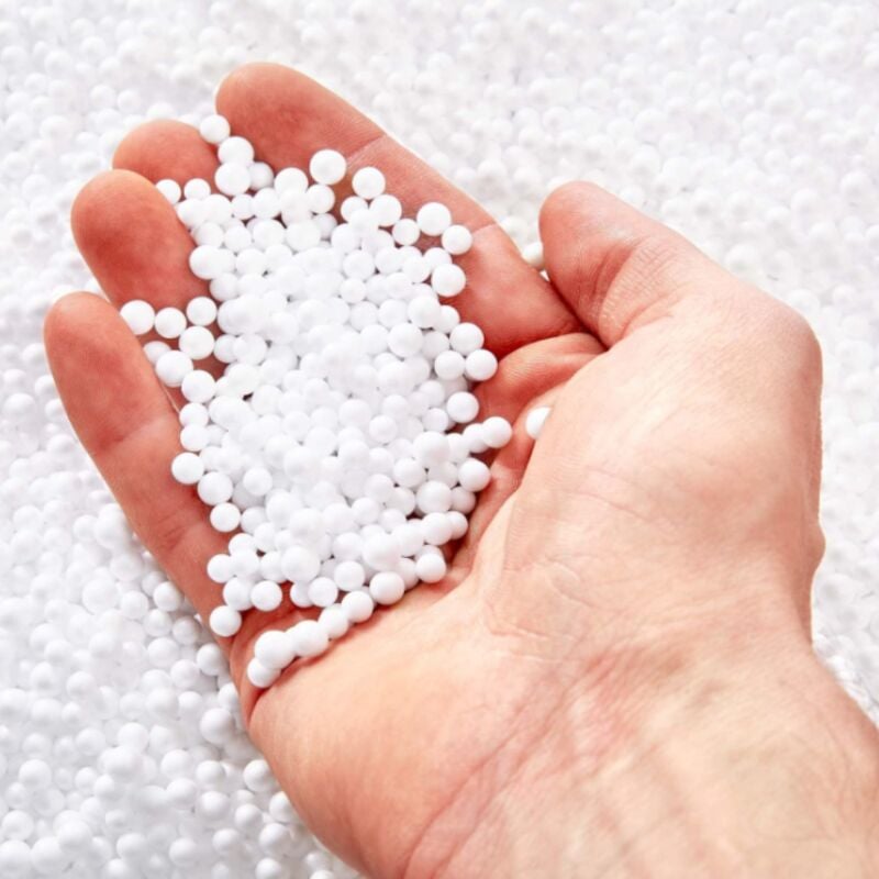Image of Livea - Perle di polistirene 150L, perle bs per pouf, cuscini, imbottitura in peluche, non idrofile e resistenti al fuoco (PERLEIGNI150)