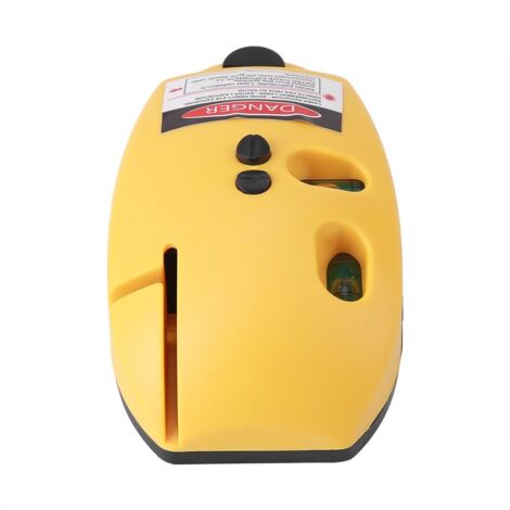 Livella a bolla a infrarossi da 90 gradi, tipo mouse, strumento di misurazione ad angolo retto per la decorazione domestica con 2 linee orizzontali e verticali (giallo)