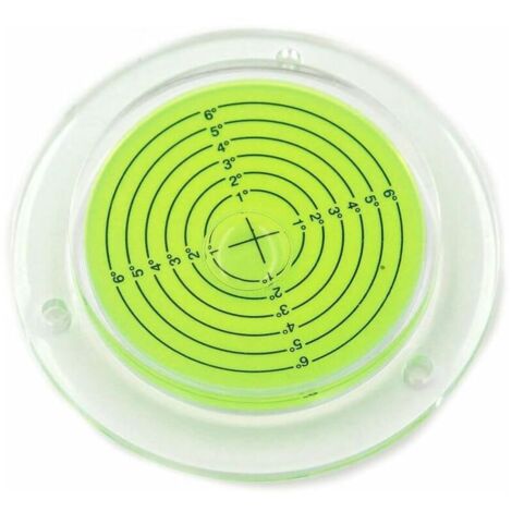 Livella a bolla circolare rotonda con fori di montaggio per camper, verde, 100 mm