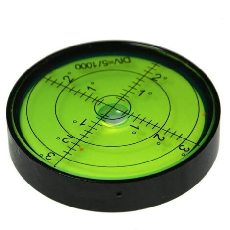 Livella a bolla orizzontale in alluminio ad alta precisione, inclinometri rotondi per strumenti di rilevamento e basamenti, 60 mm, precisione 15'/2