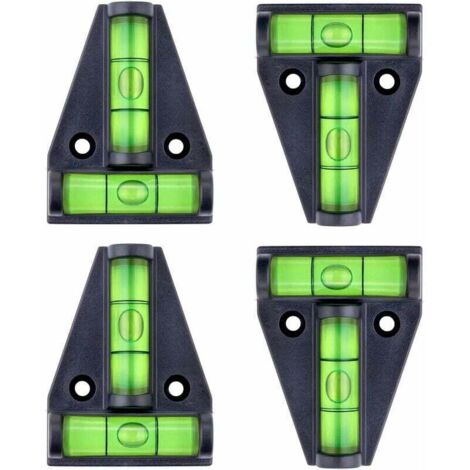 Livella a bolla, piccola livella magnetica a forma di T con 2 bolle di livellamento. Set da 4, per accessori per camper, stabilizzatori, telecamere o altre attrezzature da livellare.