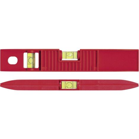 Livella a bolla TORPEDO 25cm ABS rossa ± 1mm/m m.Magnete