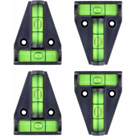 Livella a bolla Ulisem, piccola livella magnetica a forma di T con 2 bolle di livellamento. Set di 4, accessori per camper, stabilizzatori, fotocamere o altri dispositivi di aggiornamento.