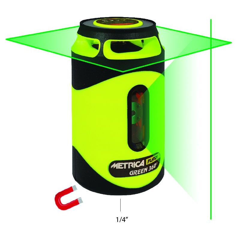 Image of Metrica - livella laser autolivellante con laser verde a 360° portata 40MT. - IP54 - INeOUT 61435