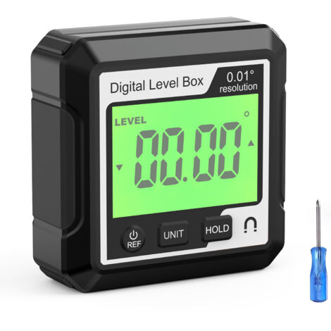 Livella digitale magnetica 4x90° - con righello e schermo LCD per lavorazione del legno e automotive