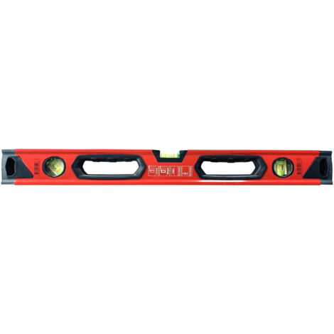 Livella HOUSEHOLD 600 mm con 3 livelle impugnatura ergonomica gommata 384 g rosso