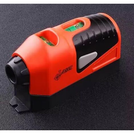 Livella laser a 2 pezzi, livella a bolla orizzontale e verticale - Strumento di misura multifunzione con doppia bolla di livello, arancione e nero