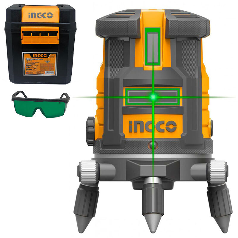 Image of Ingco - Livella laser autoregolabile 30 mt raggio verde HLL305205