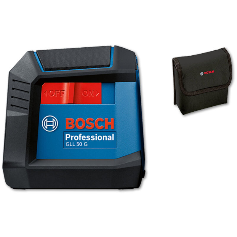 Livella laser GLL 50 G a linea verde, con linee verticali e orizzontali per un livellamento preciso dei cavi.
