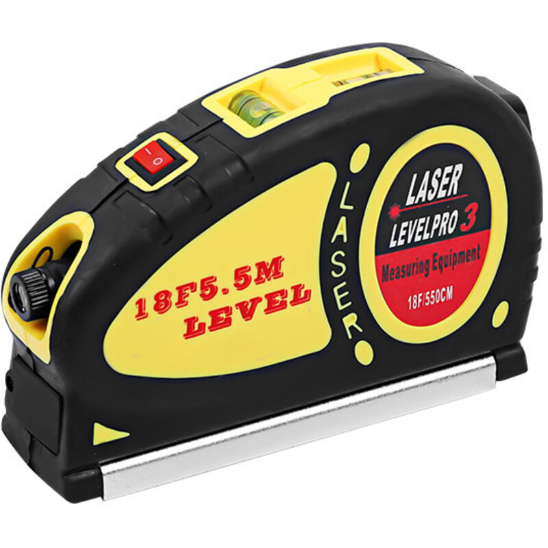 Livella laser Pro3 18F/550CM, strumento di misurazione 3 in 1 con metro a nastro laser a infrarossi e telemetro.
