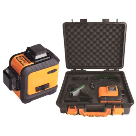 LIVELLA LASER VERDE AUTOLIVELLANTE 360° LINEA INCROCIATA CROCE 30 MT 2D 676HO
