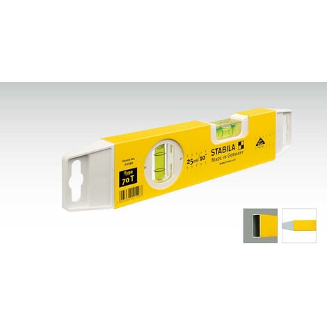 Livella livello per muratore stabila cm 25 alluminio 2 bolle type 70t piccola