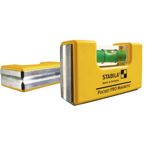 Livella STABILA Pocket PRO Magnetic, 7 cm, con sistema magnetico in terre rare e clip da cintura - 17768