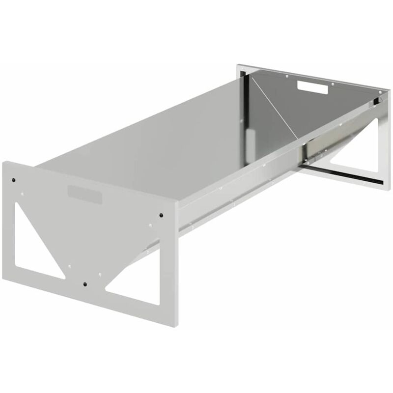 Livestock Feeding Trough Silver 108 X 50 X 28 Cm Vidaxl