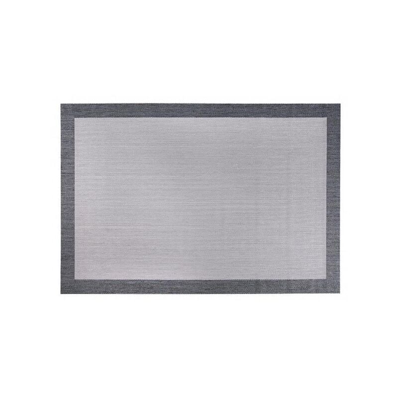 

LIVING DEC - Alfombra tejido de vinilo Gris-Negro 60X90