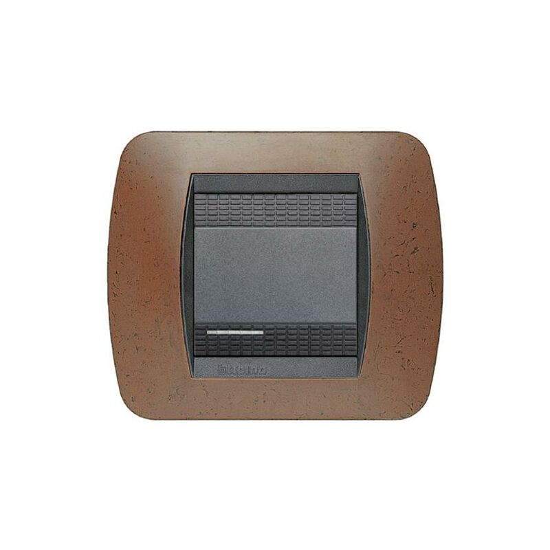PLACCA 2 POSTI BACHELITE BTICINO L4802BK LIVING INT
