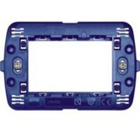 Living International Supporto per placche tonde, quadre e Living International, fissaggio con viti, 3 Moduli