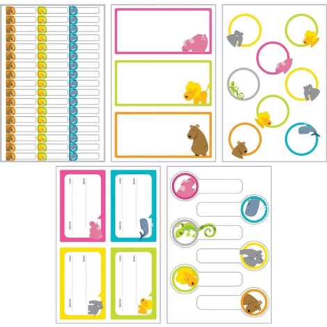 LIVING Kinder 16x Buch-Etiketten 47,5x73mm