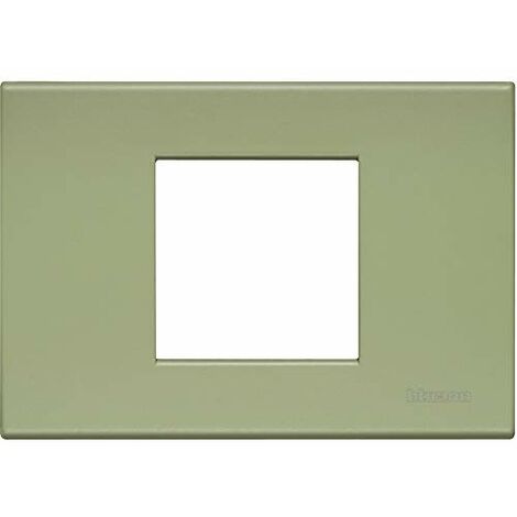 Living Light placca 2 posti colore verde tè per supporti civili BTIN4819VE