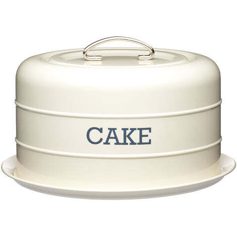 Living Nostalgie Antike Kuchen Behälter de Kuchen, Stahl, Weiß