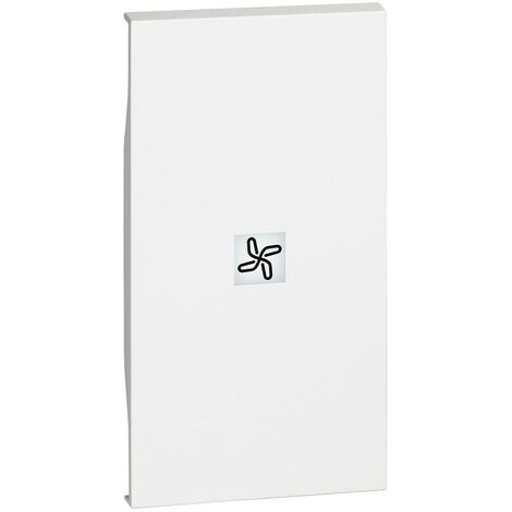 Living Now enjoliveur 2 modules commande éclairage blanc ventilateur BTICINO BTKW01M2RN