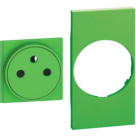 Living Now enjoliveur 2 modules prise FR vert BTICINO BTKV55F