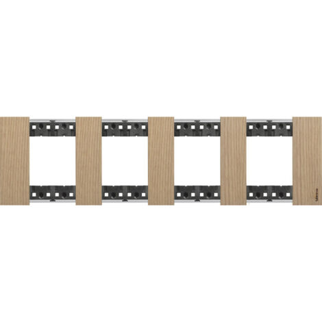 Living Now plaque chêne 4X2 modules 71V BTICINO BTKA4802M4LM