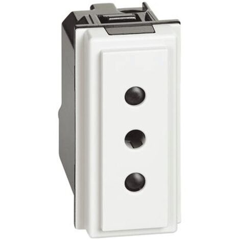Living now presa di corrente 2 p+e 10a 250vac white color 1 module kw4113