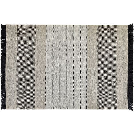 Flat weave wool rug