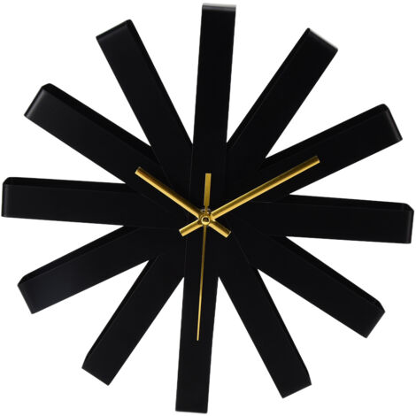 Living Room Clock Stainless Steel Silent Movement Creativity Wall Clock Modern DecorBlack