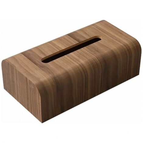 Living Room Tissue Box Walnut Wood Paper Box Table Desktop Storage Box Wooden Tissue Case Kitchen Tissue Box,Brown