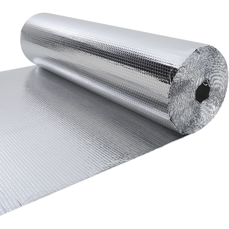 Livingandhome - 10M Reflective Single Bubble Aluminum Foil Insulation Roll