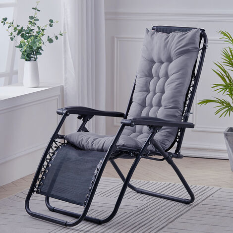 Sun Lounger Recliner Chair Bed Cushion Replacement Outdoor Garden Bench Seat  Mat