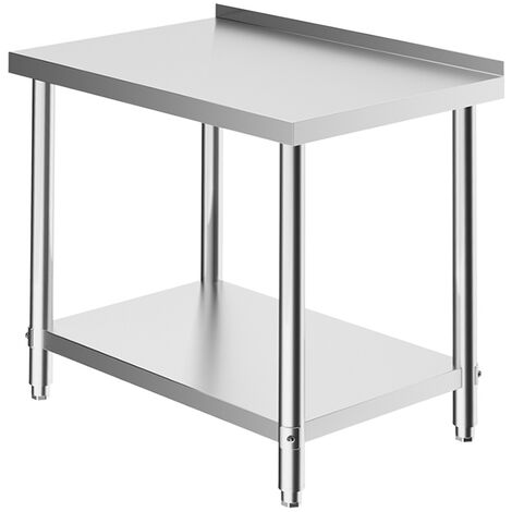 VEVOR Commercial Worktable Workstation 48 x 24 Inch Folding Commercial Prep  Table, Heavy-duty Stainless Steel Folding Table with 772 lbs Load, Kitchen