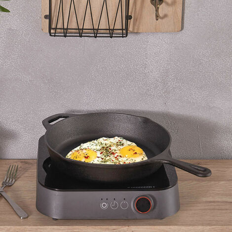 Kitchen Cast Iron Non-stick Frying Pan Enamel BBQ Grill Skillet Induction Bottom