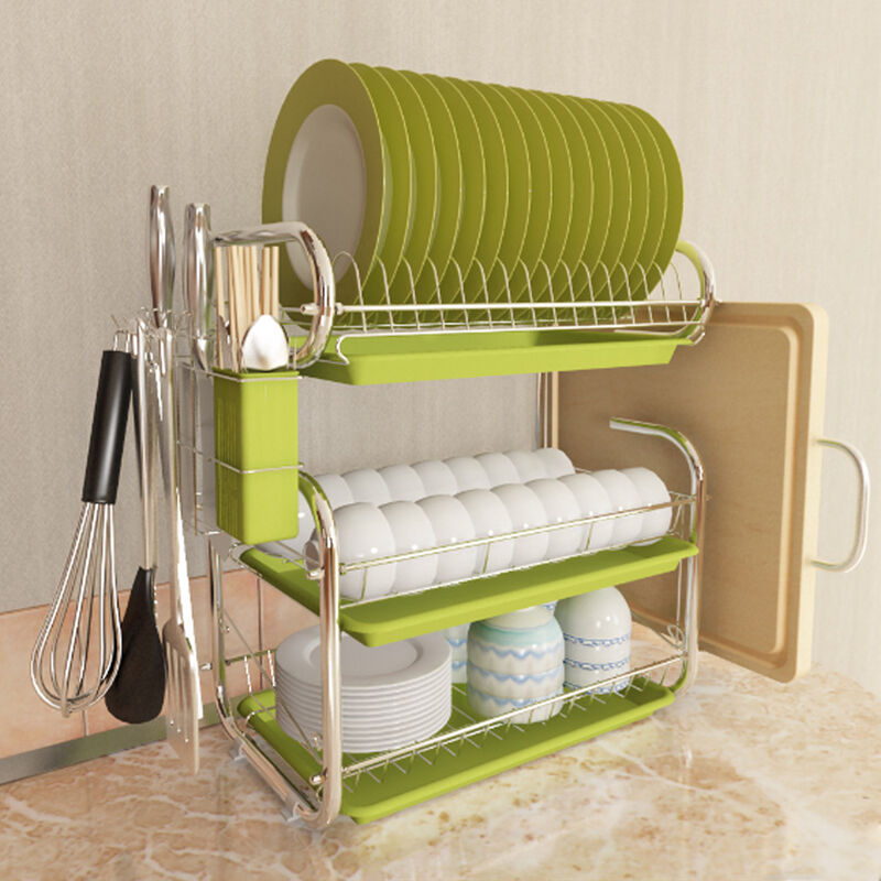 3 Tier Kitchen Storage Rack with Sink Rack Drip Tray