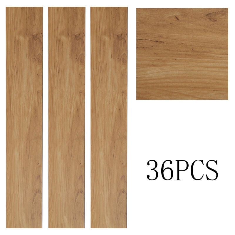 36pcs Brown PVC Wooden Self adhesive Laminate Flooring Planks